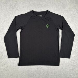 Virus Clothing Shirt Mens Small‎ Black Crewneck Casual Preppy Long Sleeve Logo
